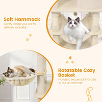 Tangkula Arbre à Chat Multi-Niveaux de 168 cm, Meuble d'Escalade pour Chats d'Intérieur