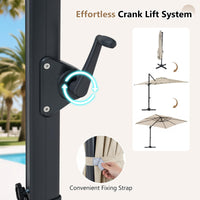 Tangkula 11 x 9 FT Patio Umbrella with Base Included