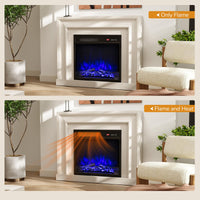 Tangkula 18" Electric Fireplace Insert with Remote Control