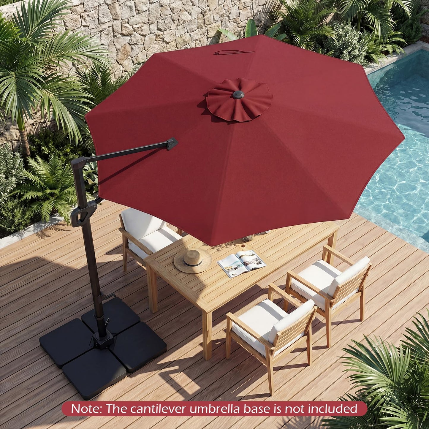 Tangkula 10ft Patio Umbrella Offset Cantilever Outdoor Umbrella(10 x 10 x 8.3 ft)