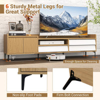 Tangkula White TV Stand for TVs up to 80”