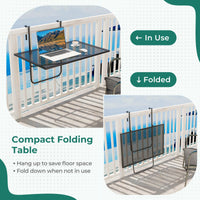 Tangkula Balcony Railing Table Outdoor Folding Hanging Table（24” x 20” x 20”）