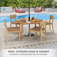 Table à manger ronde Tangkula d'extérieur pour 4 à 6 personnes pour le jardin