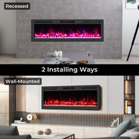 Tangkula 60" Wi-Fi Enabled Electric Fireplace