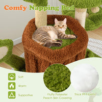 Arbre à chat esthétique Tangkula de 91 cm avec poteaux et planche à griffer en sisal