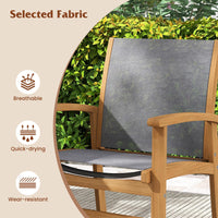 Tangkula Ensemble repas de terrasse 9 pièces en bois d'acacia pour 6 à 8 personnes