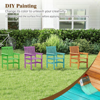 Tangkula Patio Chairs Set Outdoor Wooden Dining Chairs