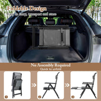 Tangkula Folding Patio Chairs Set
