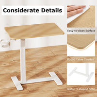 Tangkula Mobile Standing Desk Pneumatic Height Adjustable Rolling Desk