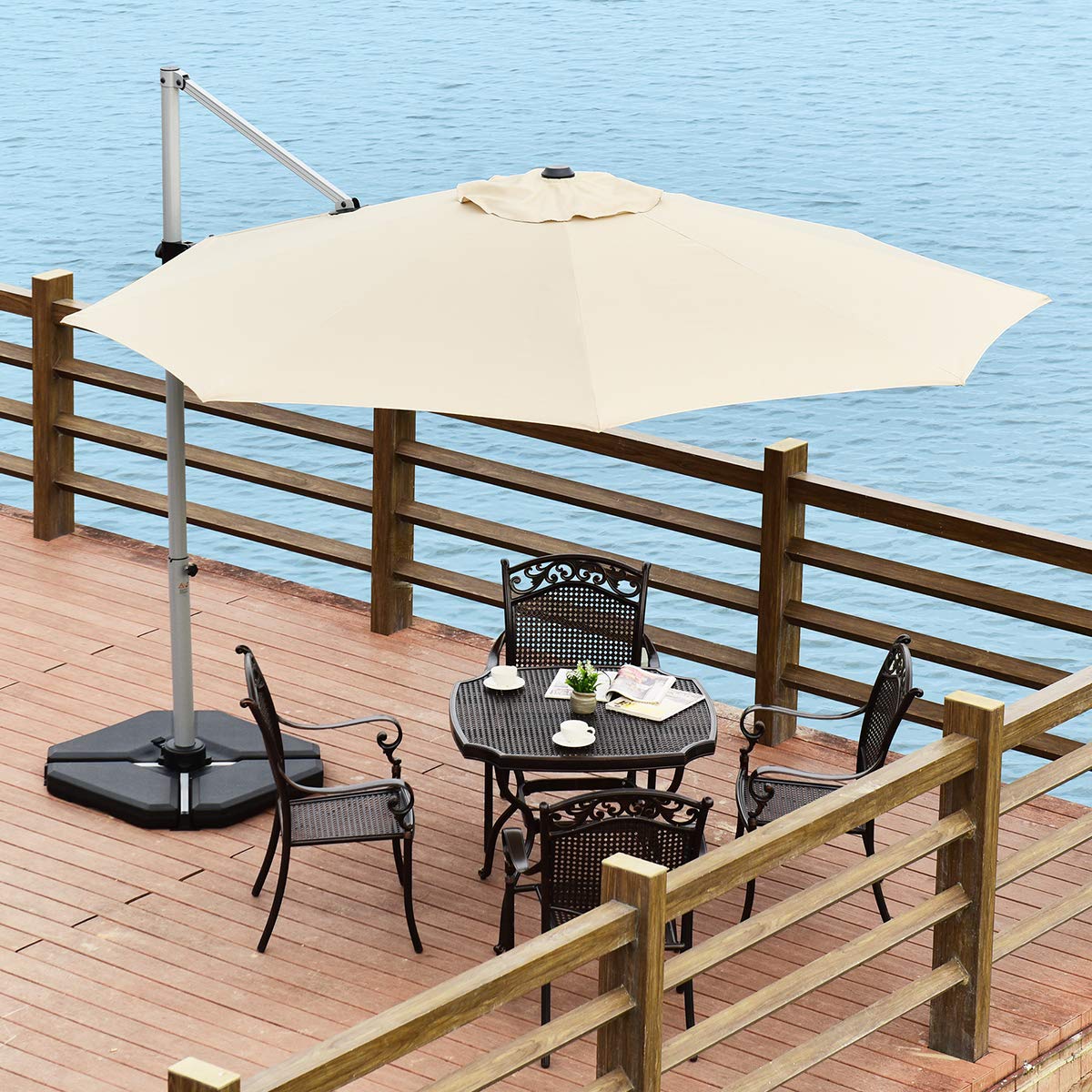 Tangkula 11ft Patio Cantilever Umbrella