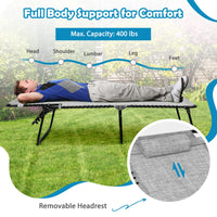 Tangkula Widen Folding Chaise Lounge Chair Set of 1/2