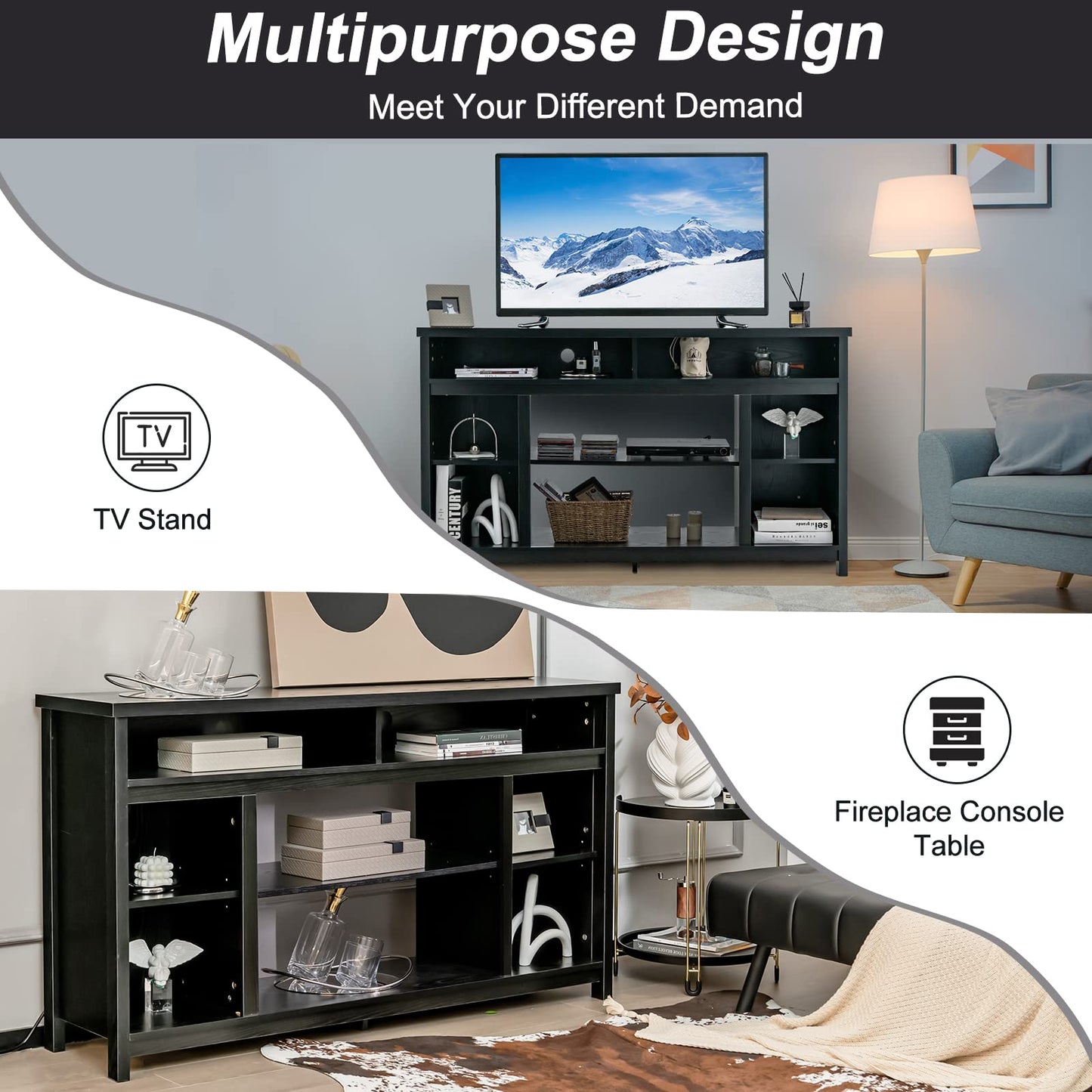 Tangkula TV Stand for TVs up to 65" for Living Room