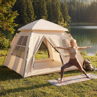 Tangkula 4 Person Camping Tent with Removable Rainfly