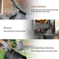 Tangkula 2 Gallon Metal Fireplace Bucket with Handle