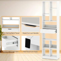Tangkula 71” Tall Bookcase with Drawer Modern Bookshelf(1/2)