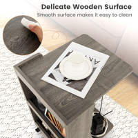 Tangkula C-Shaped End Table