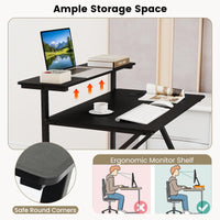 Bureau mobile portable pour ordinateur portable et écran 32" Tangkula