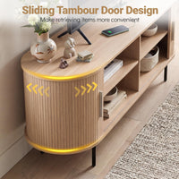 Tangkula Fluted TV Stand for TVs up to 60”