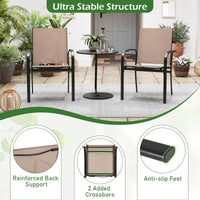 Tangkula Outdoor Dining Chairs Set