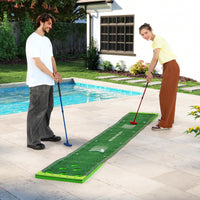Tangkula 11 FT Golf Pong Game Set with 2 Adjustable Putters