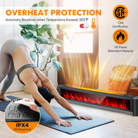 Tangkula 1400W Baseboard Heater, Electric Baseboard Heater with Remote, IPX4 Waterproof Convection Heater for Indoor Use