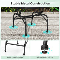 Tangkula Outdoor Rocking Chair Set with Steady Rocking Function