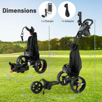 Chariot de golf électrique Tangkula avec poignée réglable et 9 réglages de vitesse