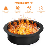 Tangkula Fire Pit Ring, 36-Inch Outer