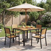 Tangkula 36" Square Patio Dining Table for 4