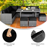 Tangkula 7 Pieces Patio Furniture Set for Backyard Garden Poolside
