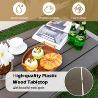 Tangkula 4 Piece Patio Aluminum Sofa Set, Contemporary Sofas & Coffee Table