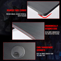 Tangkula Gaming Desk, Z Shaped Ergonomic Gaming Computer Desk