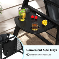Tangkula 3 Person Porch Swing Outdoor Swing with Adjustable Canopy