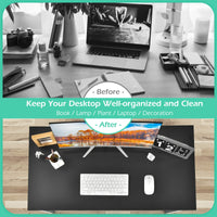 Tangkula Compact Study Writing Desk with Steel Frame for Home Office