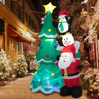 Tangkula Christmas Indoor Outdoor Inflatable Decoration for Yard Lawn