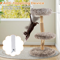 Arbre à chat moderne Tangkula avec poteau à griffer pour chatons d'intérieur