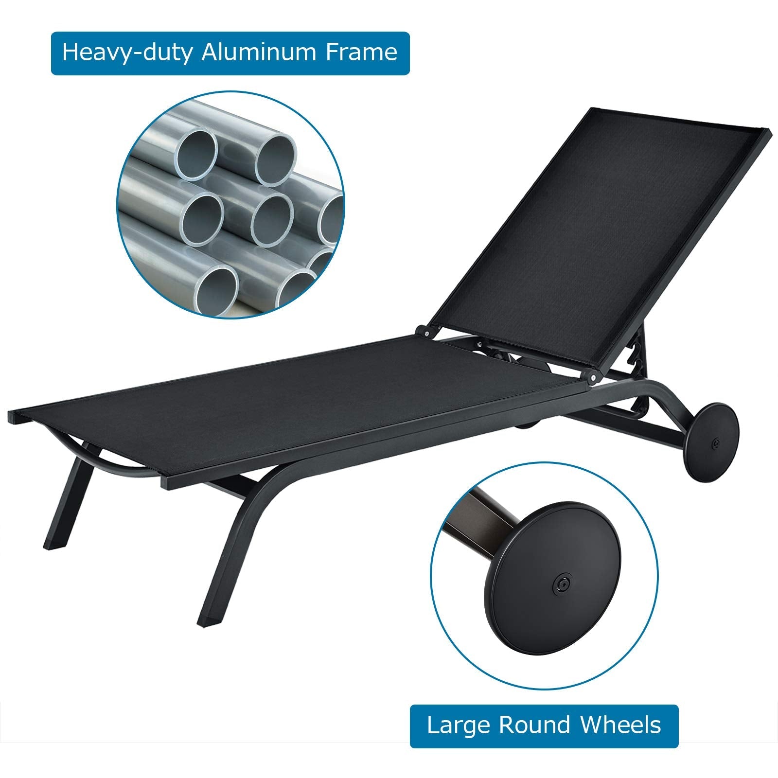 Outdoor Aluminum Chaise Lounge