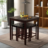 Tangkula 5-Piece Counter-Height Bar Table Set