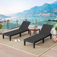 Tangkula Chaise Longue d'extérieur, Lot de 2 pour Piscine