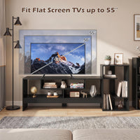 Tangkula Cube TV Stand for 55 Inch TV Entertainment Center
