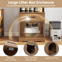 Tangkula 60" Tall Cat Litter Box Enclosure