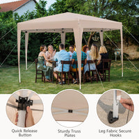 Tangkula 13x11.5 FT Hexagonal Pop Up Canopy