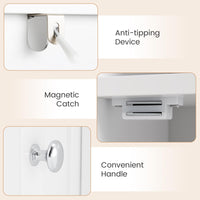 Tangkula Bathroom Storage Cabinet with Door for Small Spaces