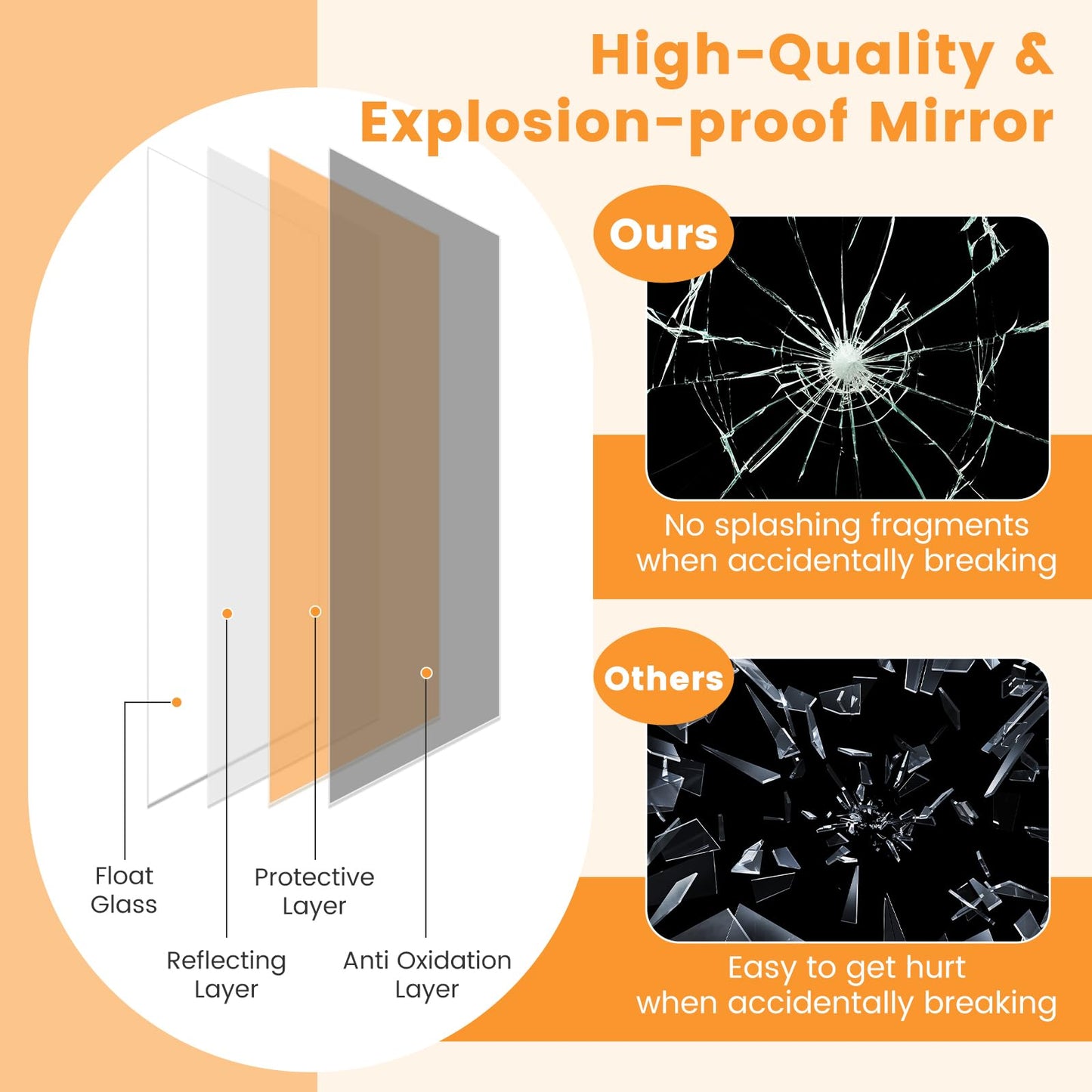 Tangkula Full Length Door Mirror Wall Mirror for Home Office Dorm