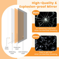 Tangkula Full Length Door Mirror Wall Mirror for Home Office Dorm