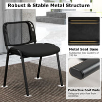Tangkula Set of 5/10/15 Conference Chairs with Upholstered Seat