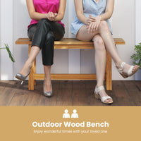 Banc d'extérieur Tangkula en teck pour jardin et piscine