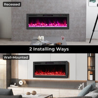 Tangkula 50” Wi-Fi Enabled Electric Fireplace