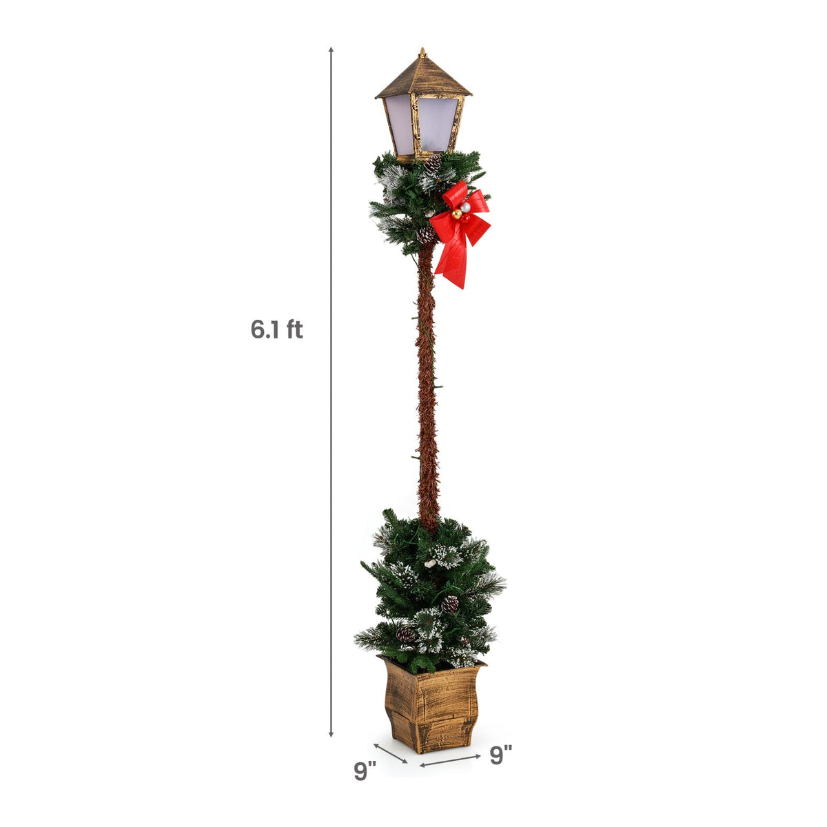 Tangkula 6.1 FT Christmas Lighted Street Lamp