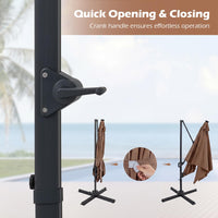 Tangkula 10ft Patio Umbrella with Solar Lights